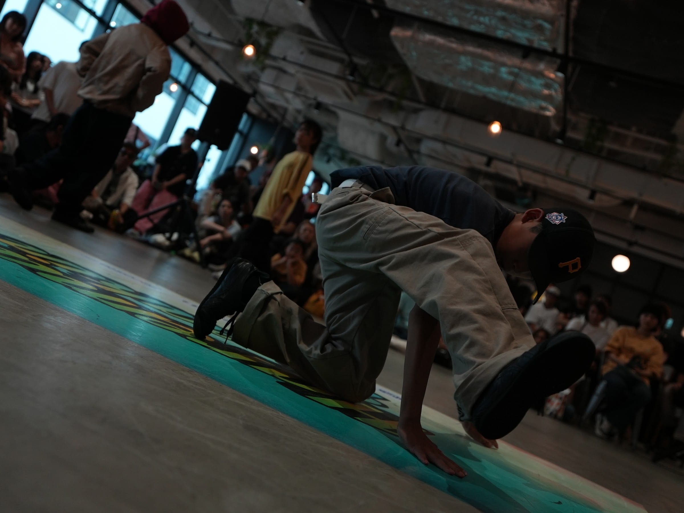 Young U15 dancer in a freeze